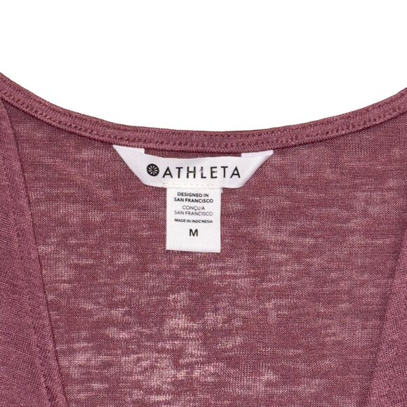 Athleta Women's M Sleeveless Surplice Wrap Top Mauve - Picture 4 of 8